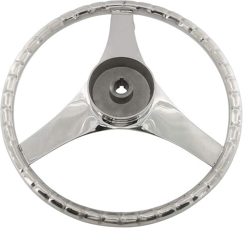 3 Spoke 15-1/2" Stainless Steel Boat Steering Wheel with Finger Grip Keyed to fit Standard 3/4" Taper Shafts (15-1/2") in Saudi Arabia