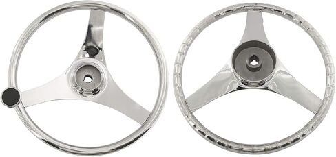 3 Spoke 15-1/2" Stainless Steel Boat Steering Wheel with Finger Grip Keyed to fit Standard 3/4" Taper Shafts (15-1/2") in Saudi Arabia
