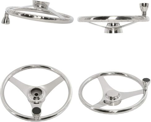 3 Spoke 15-1/2" Stainless Steel Boat Steering Wheel with Finger Grip Keyed to fit Standard 3/4" Taper Shafts (15-1/2") in Saudi Arabia