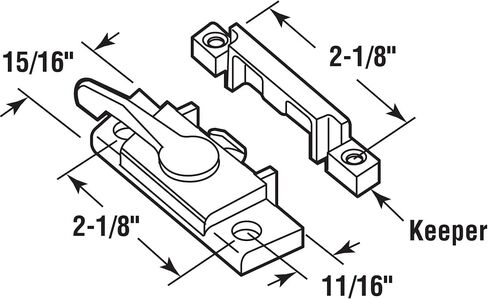 Prime-Line F 25548 Window Sash Lock, Cam Action with Alignment Lugs, Diecast, Matte Black (Single Pack) in Saudi Arabia