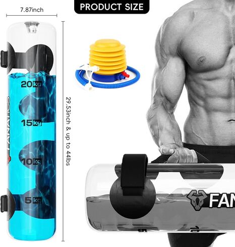 FANATICS Aqua Bags Water Sandbag Adjustable Training Power Bag with Water Weight, Ultimate Core and Balance Trainer, Sandbag Kettlebell Alternative Portable Strength Training Workout Equipment in Saudi Arabia