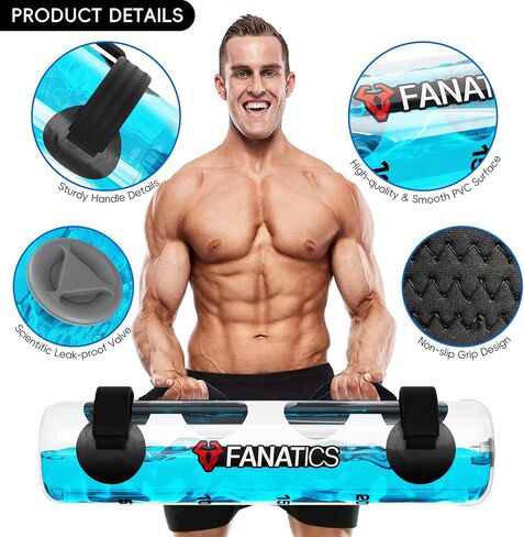 FANATICS Aqua Bags Water Sandbag Adjustable Training Power Bag with Water Weight, Ultimate Core and Balance Trainer, Sandbag Kettlebell Alternative Portable Strength Training Workout Equipment in Saudi Arabia