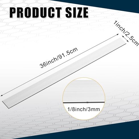 Zonon 2 Pcs 6061 Aluminum Flat Bar 1/8" Thickness x 1'' Width x 36'' Length General Purpose Plate Metal Aluminum Bar in Saudi Arabia