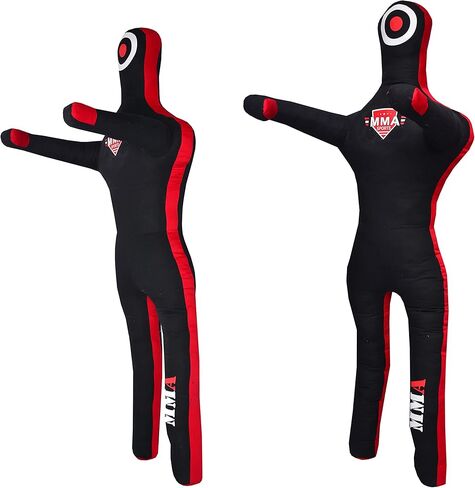 MMA SPORTS Doctor Bane Brazilian Grappling Submission Dummy Wrestling BJJ Judo Karate Punching Bag (Standing- 6 FT / 72 in) -UNFILLED, Black in Kuwait