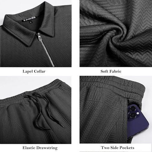 GYMELITE قميص بولو رجالي مجموعات قصيرة الأكمام رياضية 2 قطعة ملابس الصيف البريدي موضة بولو البدلة عادية تجريب قميص مجموعة in Kuwait