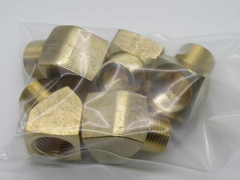Brass 45 Degree Street Elbow, 3/8" Male x 3/8" Female NPT, (5 Pack) in Saudi Arabia