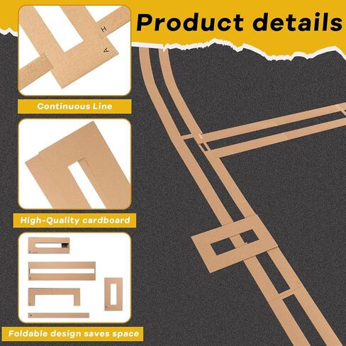Court Stencil Kit Marking Stencil Kit Court Marking Kit Corrugated Cardboard for Gym Asphalt Concrete Driveway Home and Local Park No Paint Included (Basketball Foul Line) in Saudi Arabia