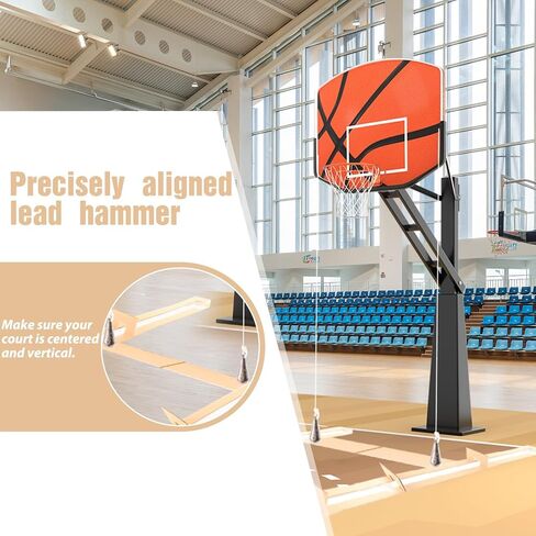 Upgraded Basketball Court Stencil Kit for Concrete, Driveway and Asphalt, Foldable Design That is More Accurate and Efficient, Meet High School 39.6'X21'Size, Thickened Cardboard & Reusable in Saudi Arabia