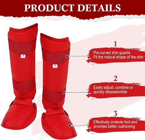 5 Pcs Red Sparring Gear Set 1 Pcs Boxing Headgear Safety Helmet 2 Pcs Karate Gloves 2 Pcs Karate Shin Guards and Karate Shoes Boxing Gear Equipment for Beginner Kid Adult Protective Training in Saudi Arabia