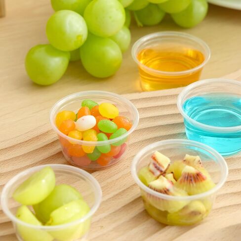 Moretoes 1000pcs Sauce Cups, 2oz Clear Jello Shot Cups, Diposable Plastic Portion Cups No Lids, Portion Cups for Condiments Sauce and Food Samples in Saudi Arabia