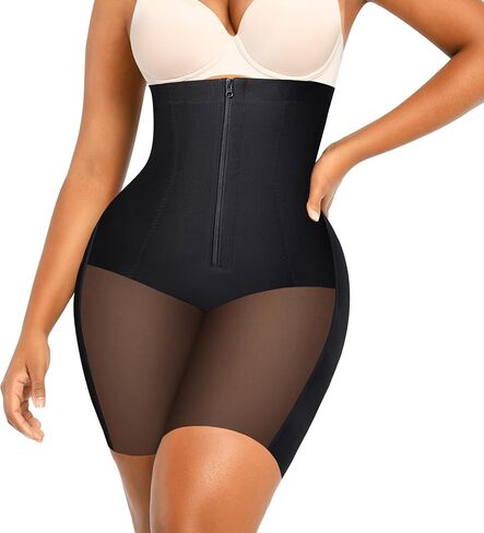 SHAPELLX Shapewear Tummy Control for Women High Waist Slimmer Body Shaper Waist Trainer Butt Lifter Bodysuit Faja Shorts in Kuwait