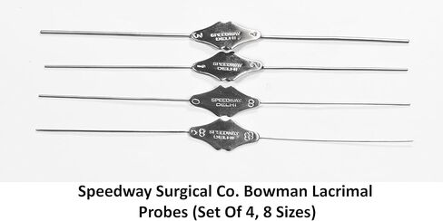 Bowman Lacrimal Probes (Set of 4, 8 Sizes) I Stainless Steel I Approx 130 mm in Saudi Arabia