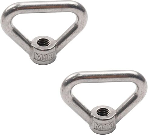 Antrader M10 Lifting Eye Nut Ring Triangle Shape Thread Eye Nut 304 Stainless Steel Eye Nut M10 Triangle Ring Shape Lifting Eye Nut Set Pack of 2 in Saudi Arabia