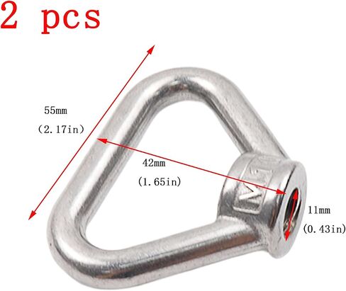 Antrader M10 Lifting Eye Nut Ring Triangle Shape Thread Eye Nut 304 Stainless Steel Eye Nut M10 Triangle Ring Shape Lifting Eye Nut Set Pack of 2 in Saudi Arabia