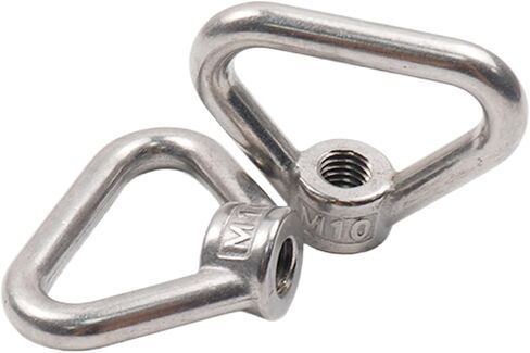 Antrader M10 Lifting Eye Nut Ring Triangle Shape Thread Eye Nut 304 Stainless Steel Eye Nut M10 Triangle Ring Shape Lifting Eye Nut Set Pack of 2 in Saudi Arabia