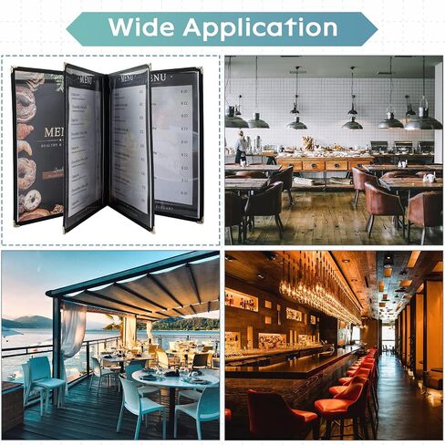 8.5 x 11 Inch Menu Covers, 10 Pack 4 Page 8 View Menu Sleeves Clear View Menu Holder for Kitchen, Restaurant Supplies, Drink, Wine Menu in Kuwait