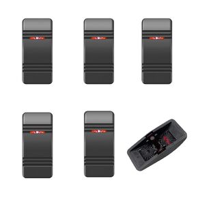 6 Pack Marine Boat Rocker Switch Cover Cap for Carling Actuator/Rocker Switch Dashboard (Red Lens)