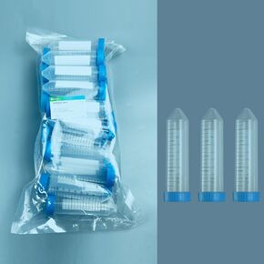 Autoclavable Polypropylene Centrifuge Tubes, Volume 50ml, White Printed Graduated Marks from 5ml to 50ml, Assembled Leak-Proof Screw Cap, Gamma Sterile, 25pcs/Bag