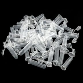 100PCS 2ml Centrifuge Tubes with Round Bottom Graduated Pointed Bottom and Screw Cap for Sample Storage, Leak-Proof Laboratory Equipment
