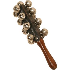 DOBANI Hand Sleigh Bells on Wooden Handle, Christmas