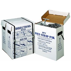 Nifty Products SPSPKIT 252 Piece Polypropylene Portable Strapping Kit, 3000' Length x 1/2" Width Coil, Black