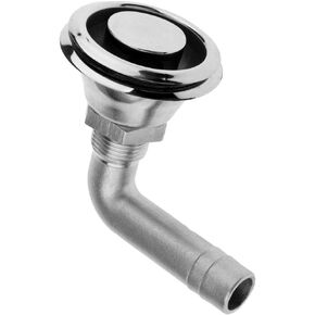 Boat Fuel Tank Vent Through Hull for 5/8" Hose, Stainless Steel 316 Marine Fuel Gas Tank Vent Through Hull with Mounting Gasket Hardware (Through Hull)