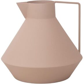 Bloomingville Bloomingville Decorative Textured Metal Pitcher with Handle, Matte Beige
