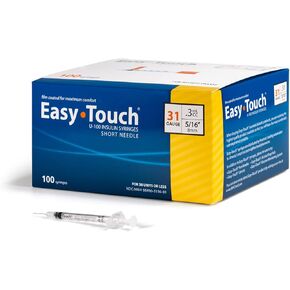 EasyTouch® U-100-31G 0.3cc/mL، 5/16 بوصة 8 مم (صندوق مكون من 100 قطعة)