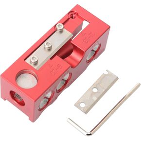 11 in 1 Aluminum Pool Cue Tip Repair Tool, Pool Cue Tip Shaper, Billiard Cue Tip Repair Kit Pool Cue Accessories for Replacement and Shaping Cue Tips (Red)