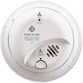 FIRST ALERT SC9120B Corded Electric Combination Alarm with Adapter Plugs for Easy Replacement