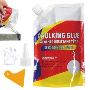Slab Concrete Crack Waterproof Repair Sealant,Concrete Crack Filler,Caulking Glue Weather Resistant Type, Concrete Crack Repair Sealant,Quick-Drying Sealing Adhesive (2pack*500g)