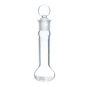 Wilmad-LabGlass LG-8120-106 Class A Heavy Duty/Wide Mouth Volumetric Flask, 10mL, Size 13 Standard Taper Stopper