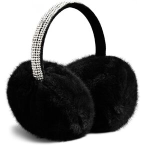 Girls Ear Muffs Sequins Kids Winter Warm Ear Covers in Plush and Flip Sequin Design