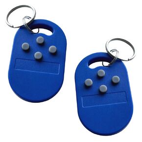 2Pcs RFID Keyfob Tag Token 5 RFID Cards In One, ID T5577 Chip And IC 13.56MHz ISO14443A UID Changeable CUID Chip, Writable Rewritable, Used for Copy Muti RFID Access Card In One Tag(4ID+1IC)+(4IC+1ID)