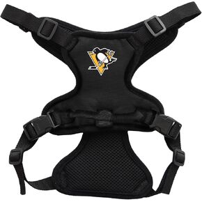 Littlearth Unisex-Adult NHL Pittsburgh Penguins Front Clip Pet Harness, Team Color, Large