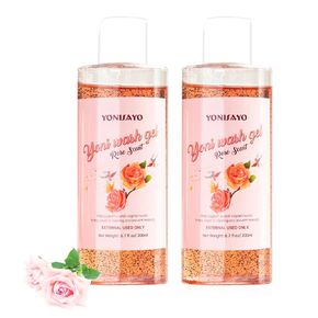 2 PCS Yoni Wash, Organic Feminine Wash for Women Ph Balance, Natural Vaginal Wash Yoni Body Wash for Intimate Moisturizing Deodorant Remove Odor, Rose Scent