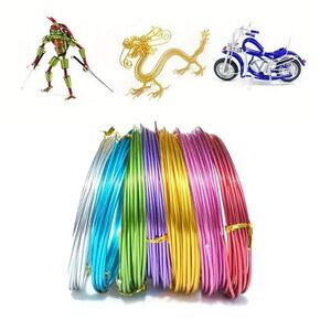 Versatile Silver Aluminum Wire for Jewelry Making and Crafting – 7-Color Set in 2mm Sizes for Beading, Floral, Dolls, and Skeleton Wire, 16.5 Feet Each (7-Color-12 Guage 2.0mm)