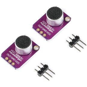 2pcs MAX4466 Sound Sensor Module Microphone Amplifier MAX4466 Adjustable Gain Microphone Preamplifier Breakout Board for Arduino