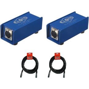 Cloud Microphones Cloudlifter CL-1 Mic Activator (2-Pack) with 2x XLR-XLR Cable Bundle