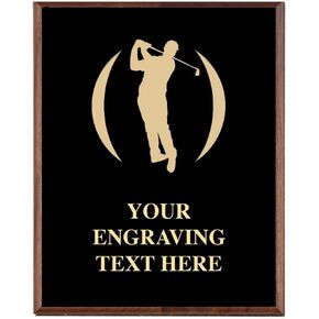 Crown Awards Golf Plaques, Custom Engraved Mens Golf Trophy Plaque Award, Great Customizable Golf Team Gift Prime