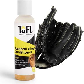 TOFL Baseball Glove Leather Conditioner | Glove Conditioner for All Types of Baseball Gloves & Softball Gloves, Baseball Mitts, Catchers Glove and Other Leather Sports Equipment | 4.0 oz. Bottle