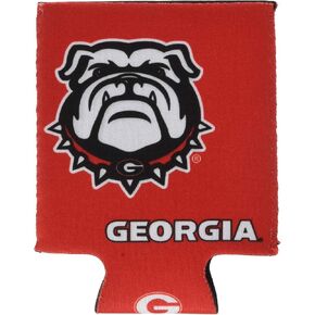Logo Brands NCAA Georgia Bulldogs Flat Coozie, One Size, Team Color