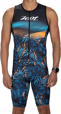 Zoot Men’s LTD Tri Aero SLVS FZ Racesuit, Sleeveless Aerodynamic Cycle Swim Bike Run Tri Suit with Chamois, Pockets, UPF 50+ in Saudi Arabia