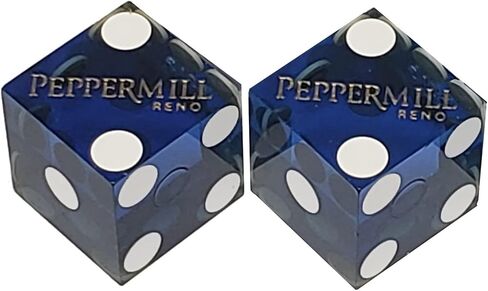 عصا النرد من موزع Rattan Craps مقاس 36 بوصة + زوج النرد الأصلي من Peppermill Reno Nevada Casino باللون الأزرق المصقول (حزمة الصفقات الإلكترونية) in Saudi Arabia