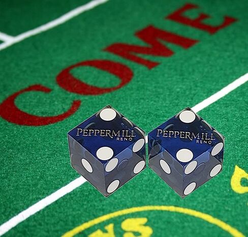 عصا النرد من موزع Rattan Craps مقاس 36 بوصة + زوج النرد الأصلي من Peppermill Reno Nevada Casino باللون الأزرق المصقول (حزمة الصفقات الإلكترونية) in Saudi Arabia