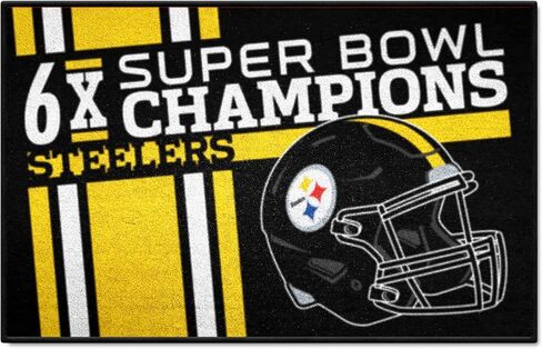 FANMATS 30976 NFL - Pittsburgh Steelers Dynasty Rug - 19in. X 30in.| Sports Fan Home Decor Rug and Tailgating Mat in Saudi Arabia