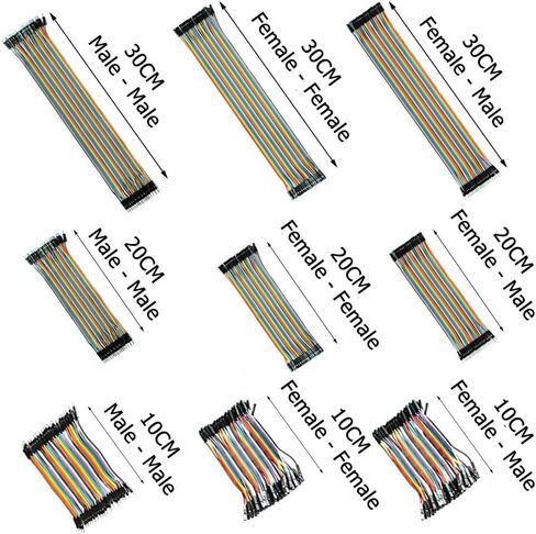 Multicolored Breadboard Jumper Wire Dupont Kit for Arduino, Raspberry Pi (120 Wires - 20CM - 8INCH) in Saudi Arabia