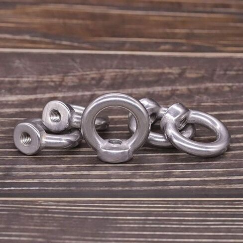M3-0.5 (20 pcs) Ring Shape Lifting Eye Nut 304 Stainless Steel Threaded Nuts, Female Lifting Eye Nut, Bright Finish in Saudi Arabia