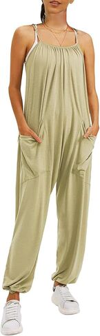 Byinns حريمي 2024 بدون أكمام حللا كاجوال قابلة للتعديل حزام سباغيتي فضفاض طويل سروال قصير مع جيوب in Kuwait