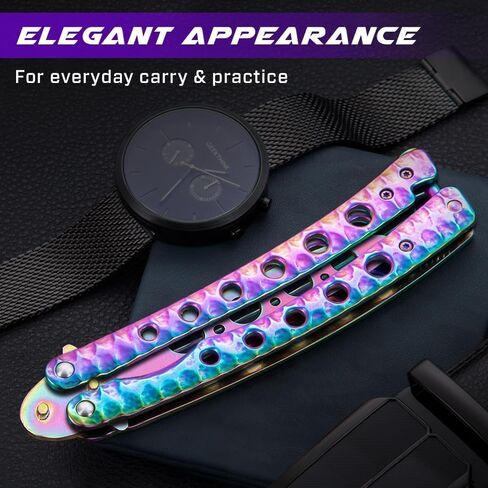 Grand Way Butterfly Trainer – Balisong Trainer – Practice Butterfly – Balisong Butterfly Knives NOT Real NOT Sharp Blade – Dull Trick Butterfly – Butter Fly Training CSGO K08 in Saudi Arabia